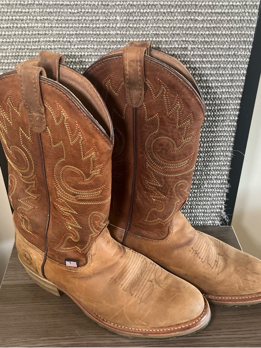 Double H Tan and Brown Men's Cowboy Boots